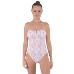 Small Flower Print Tie Back One Piece Swimsuit by jmcdesigns