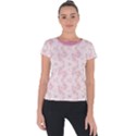 Small Flower Print Short Sleeve Sports Top  View1