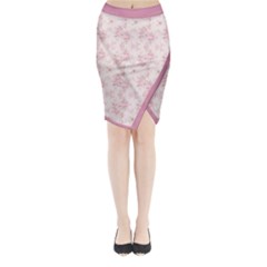 Small Flower Print Midi Wrap Pencil Skirt by jmcdesigns