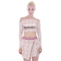 Small Flower Print Off Shoulder Top with Mini Skirt Set View1