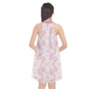 Small Flower Print Halter Neckline Chiffon Dress  View2