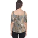 2 Flower Print Design Cutout Shoulder Tee View2