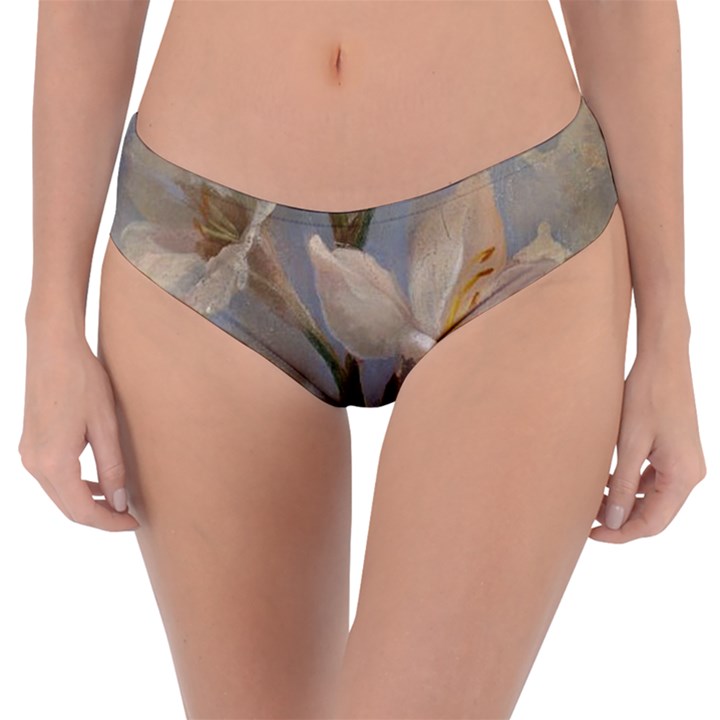 2 Flower Print Design Reversible Classic Bikini Bottoms