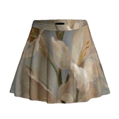 2 Flower Print Design Mini Flare Skirt by jmcdesigns