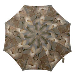 2 Flower Print Design Hook Handle Umbrella (small) by jmcdesigns