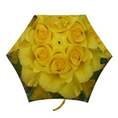 Yellow Rose Mini Folding Umbrella by glendatartist