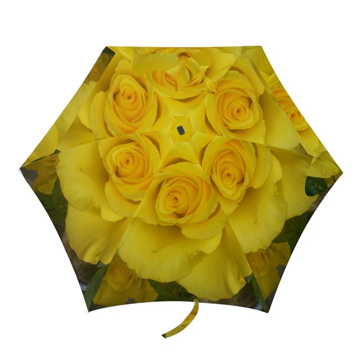 Yellow rose Mini Folding Umbrella