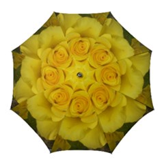 Yellow Rose Golf Umbrella by glendatartist