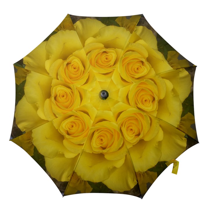 Yellow rose Hook Handle Umbrella (Medium)