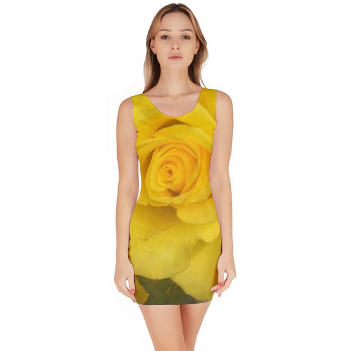 Yellow rose Bodycon Dress