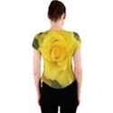 Yellow rose Crew Neck Crop Top View2