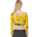 Yellow rose Long Sleeve Crop Top View2