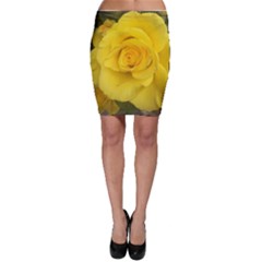 Yellow Rose Bodycon Skirt by glendatartist