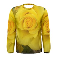 Yellow Rose Men s Long Sleeve Tee by glendatartist