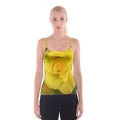 Yellow Rose Spaghetti Strap Top by glendatartist