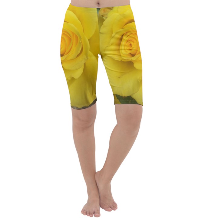 Yellow rose Cropped Leggings 