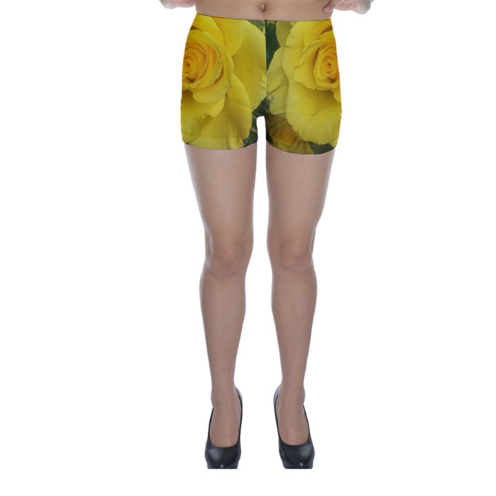 Yellow rose Skinny Shorts