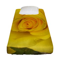 Yellow Rose Fitted Sheet (single Size) by glendatartist