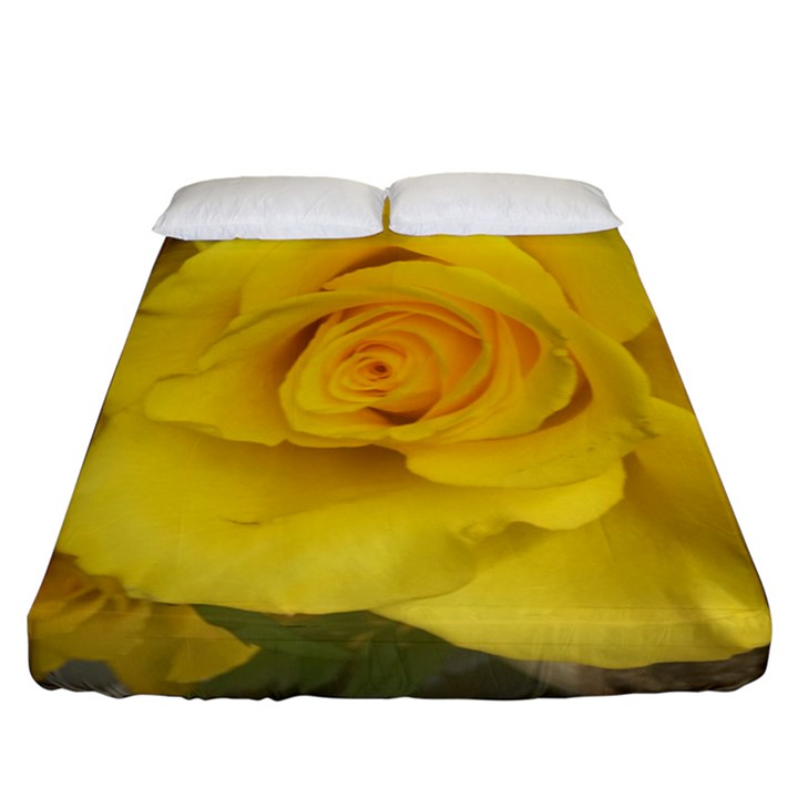 Yellow rose Fitted Sheet (California King Size)