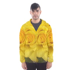 Yellow Rose Hooded Wind Breaker (men) by glendatartist