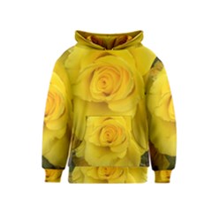 Yellow Rose Kids  Pullover Hoodie by glendatartist