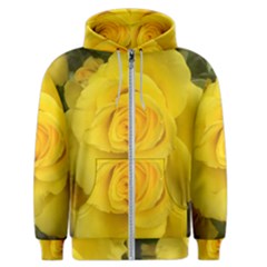 Yellow Rose Men s Zipper Hoodie by glendatartist