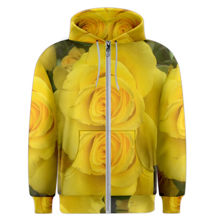 Yellow rose Men s Zipper Hoodie