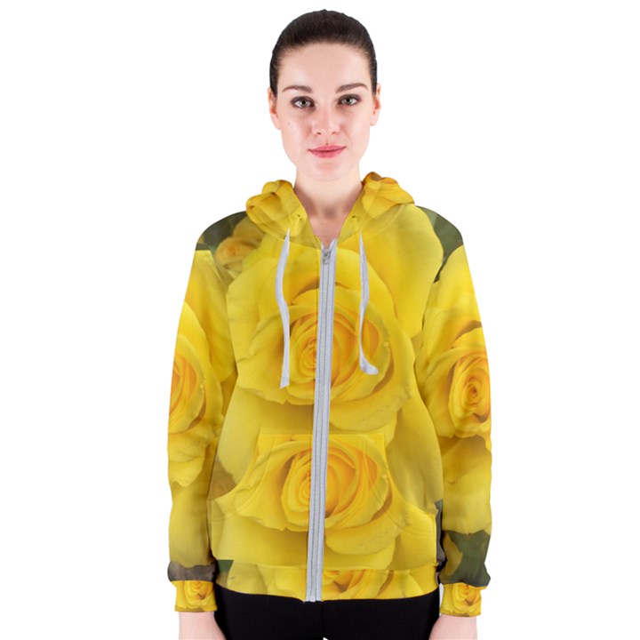 Yellow rose Women s Zipper Hoodie