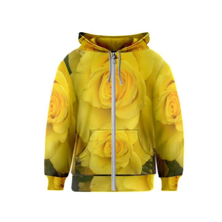 Yellow rose Kids  Zipper Hoodie