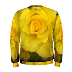 Yellow Rose Men s Sweatshirt by glendatartist