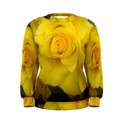 Yellow Rose Women s Sweatshirt by glendatartist