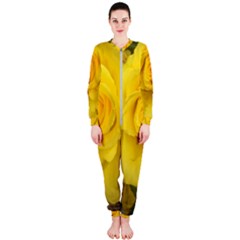 Yellow Rose Onepiece Jumpsuit (ladies) by glendatartist