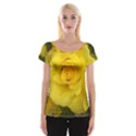 Yellow rose Cap Sleeve Top View1