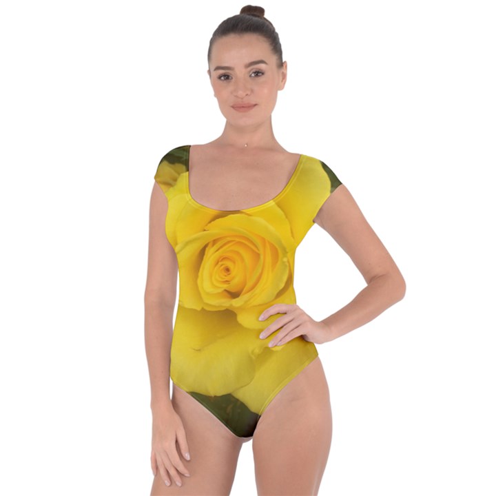 Yellow rose Short Sleeve Leotard 