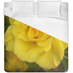 Yellow Rose Duvet Cover (king Size) by glendatartist