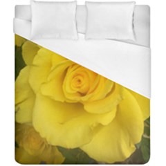 Yellow Rose Duvet Cover (california King Size) by glendatartist