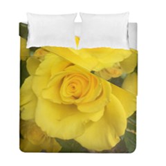 Yellow Rose Duvet Cover Double Side (full/ Double Size) by glendatartist