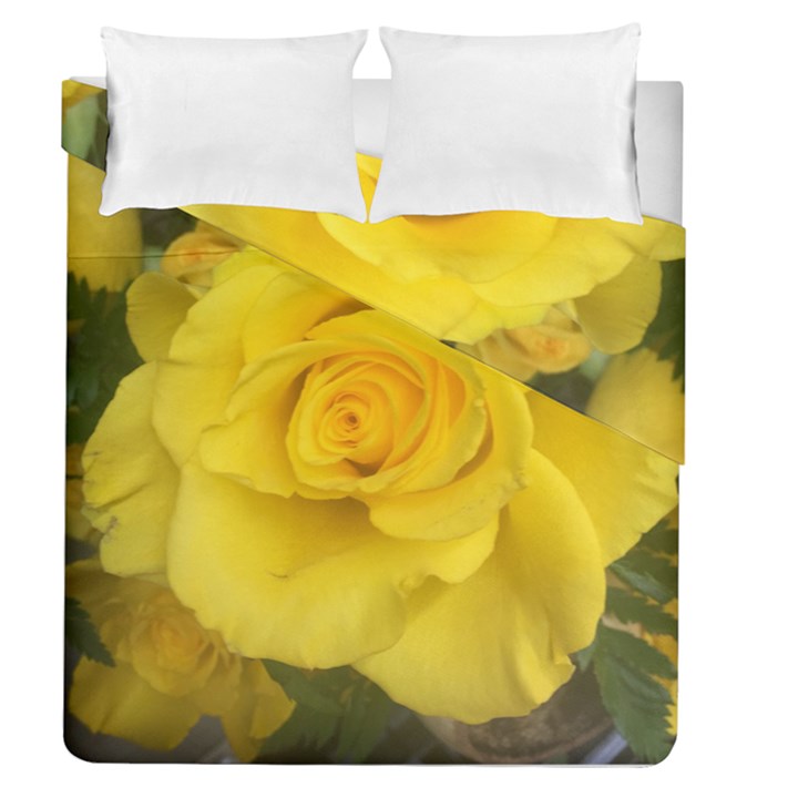 Yellow rose Duvet Cover Double Side (Queen Size)