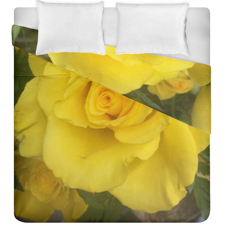 Yellow rose Duvet Cover Double Side (King Size)