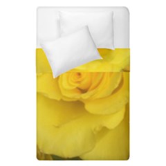 Yellow Rose Duvet Cover Double Side (single Size) by glendatartist