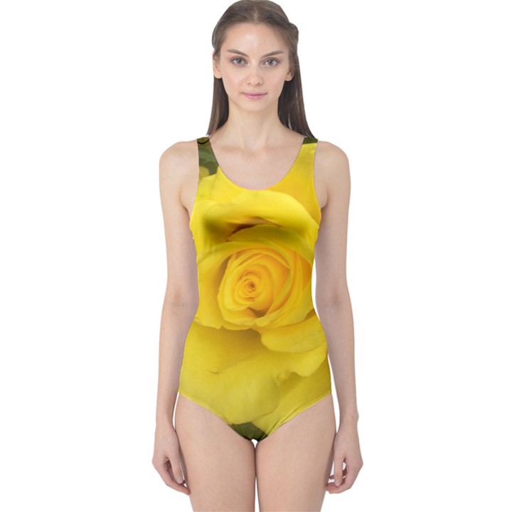 Yellow rose One Piece Swimsuit