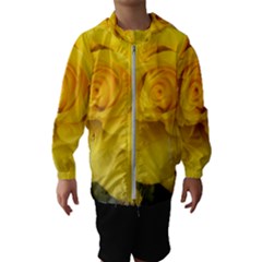 Yellow Rose Hooded Wind Breaker (kids) by glendatartist