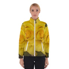 Yellow Rose Winter Jacket by glendatartist