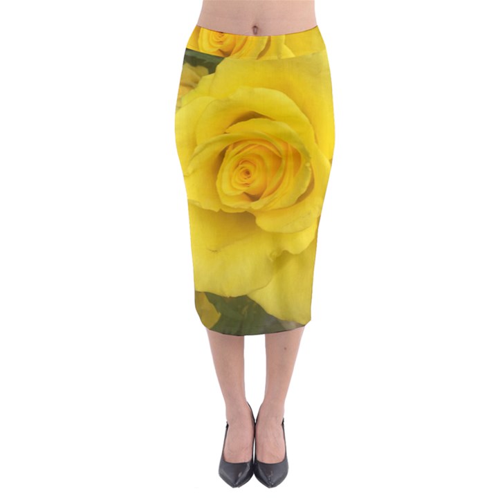 Yellow rose Midi Pencil Skirt