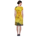 Yellow rose Short Sleeve Front Wrap Dress View2