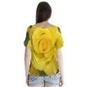 Yellow rose V-Neck Flutter Sleeve Top View2