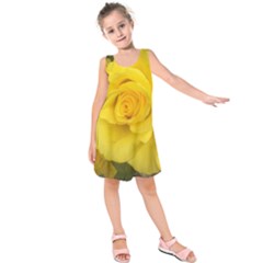 Yellow Rose Kids  Sleeveless Dress by glendatartist