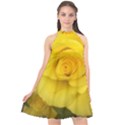 Yellow rose Halter Neckline Chiffon Dress  View1