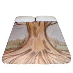 Roots Fitted Sheet (queen Size) by glendatartist