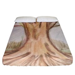 Roots Fitted Sheet (king Size) by glendatartist